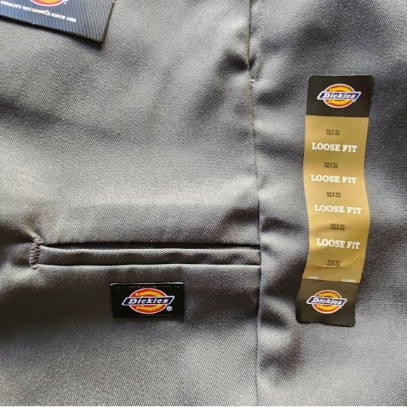 🩶👖🩶 Dickies Men's Loose Fit Double Knee Twill Work Pants - Charcoal - Size 32x32 - Picture 4 of 9